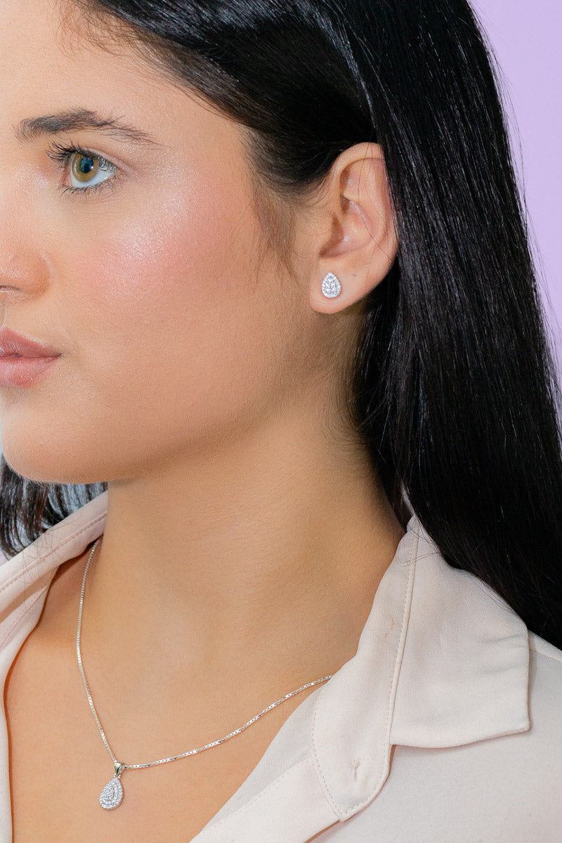 Conjunto de Pingente e Brinco Gota