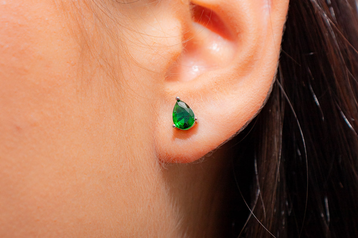 Brinco Gota de Jade Médio