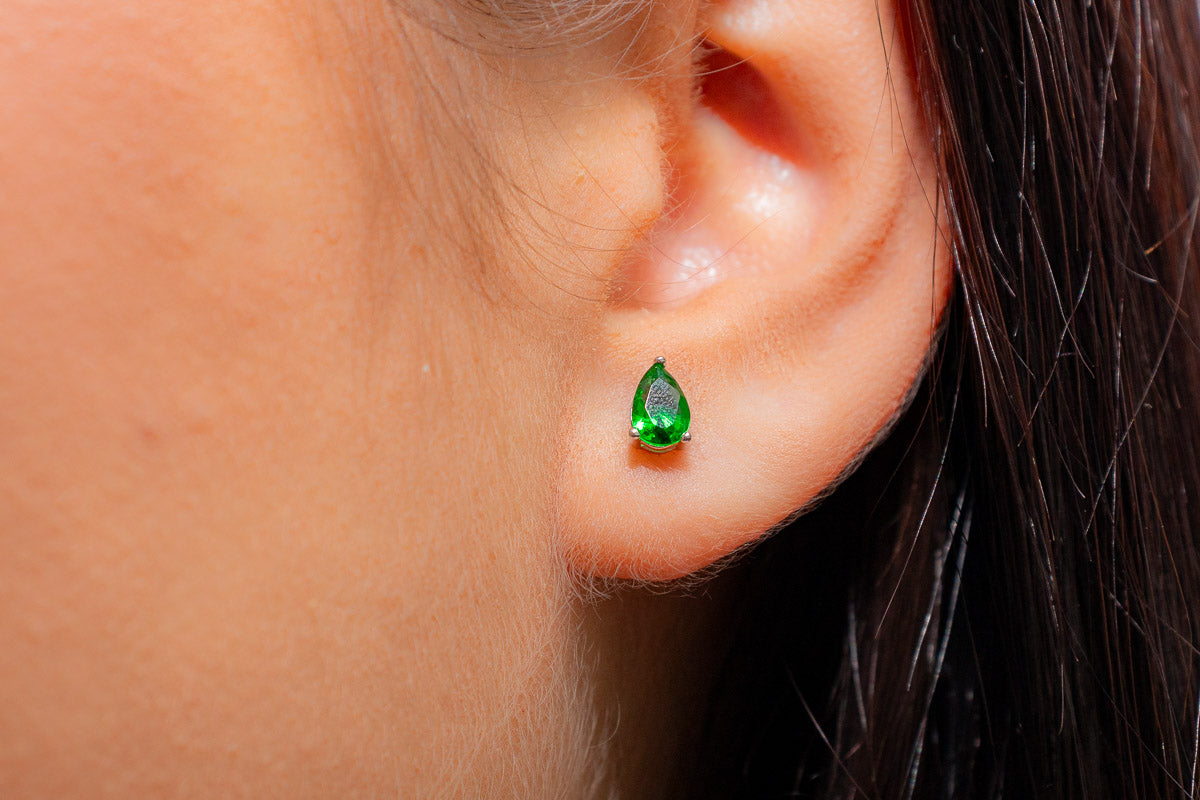 Brinco Gota de Jade Menor