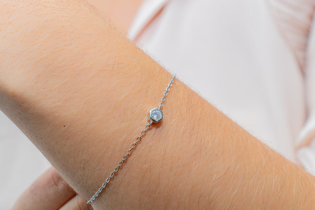 Pulseira Ponto Hexagonal