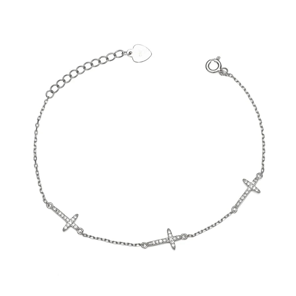 Pulseira Três Crucifixos